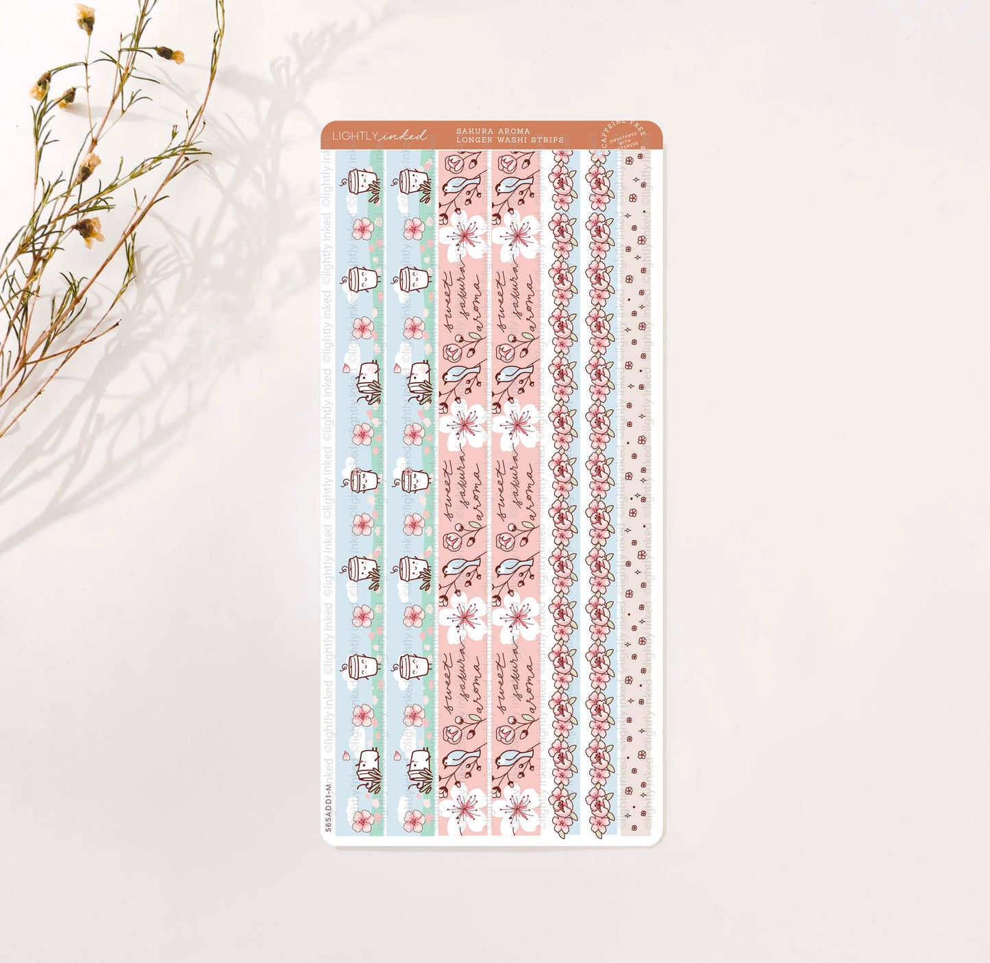 Cafecitos | Sakura Aroma, Longer Washi Strips