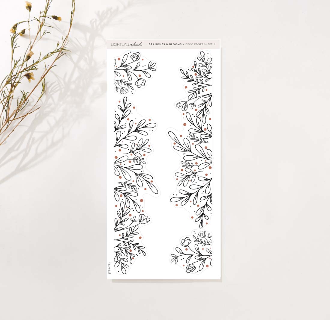 Branches and Blooms Deco. Edges Sheet 2