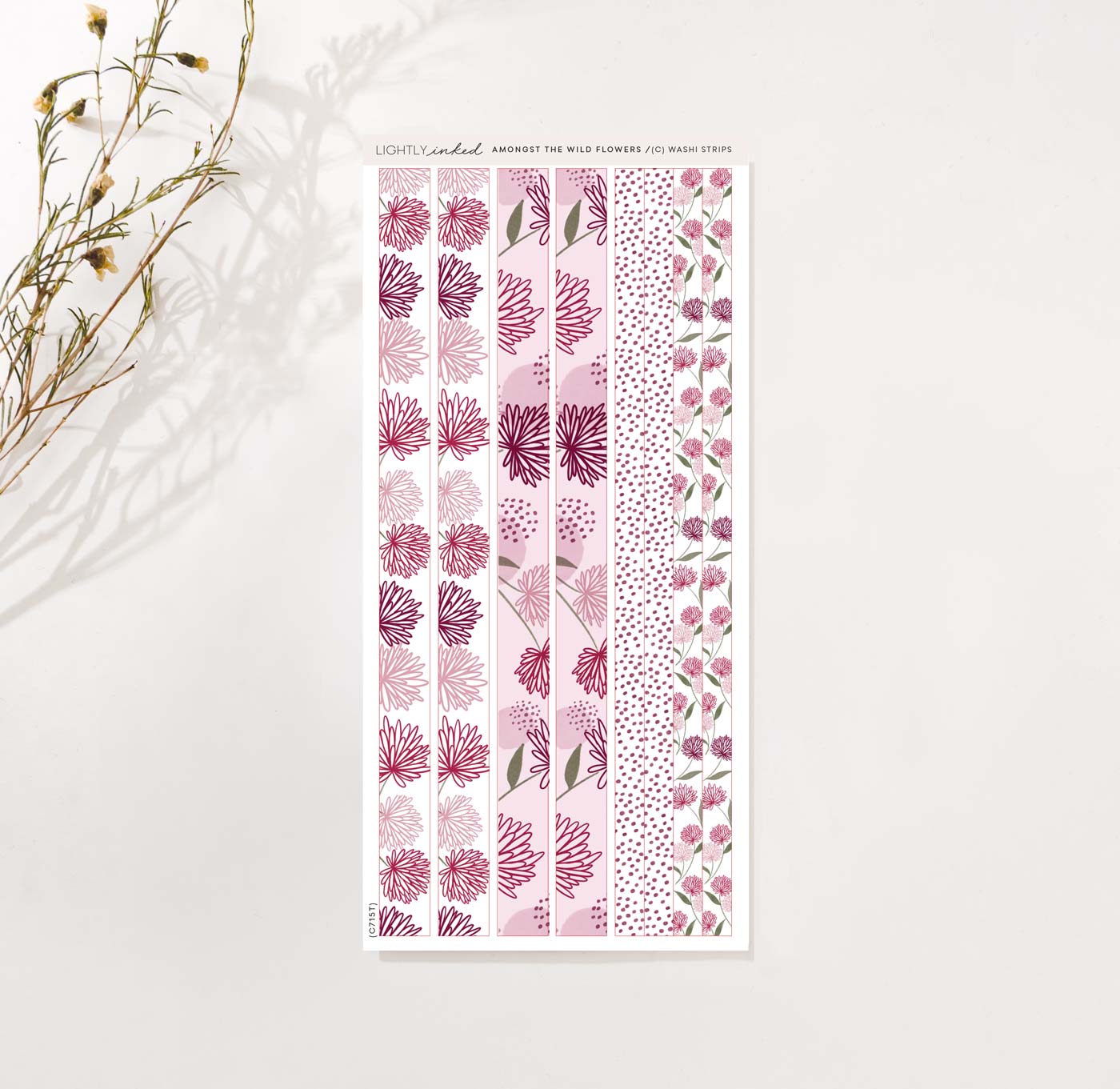 AMONGST THE WILD FLOWERS -Washi Strips