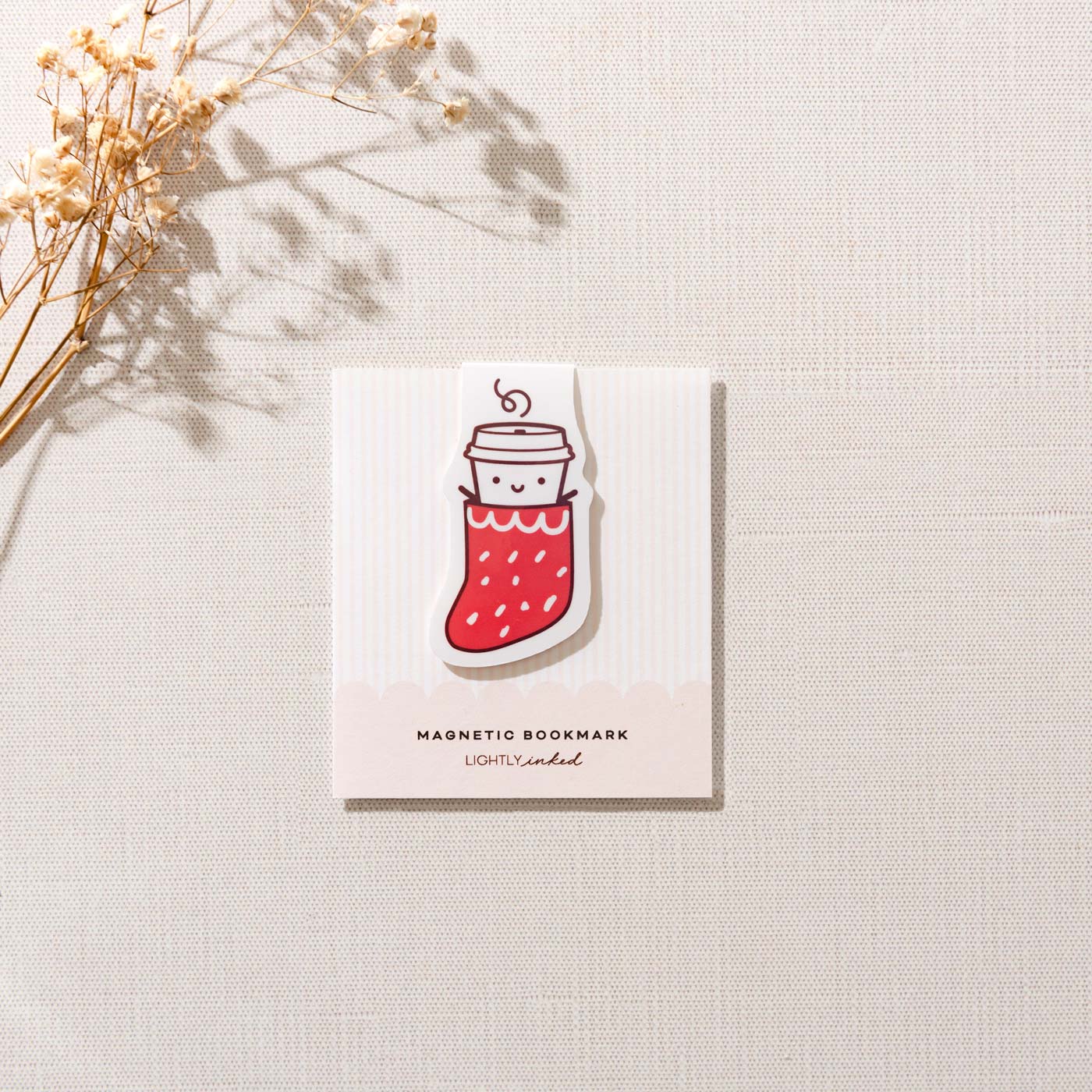 Cafecito in a stocking : Magnetic Bookmark