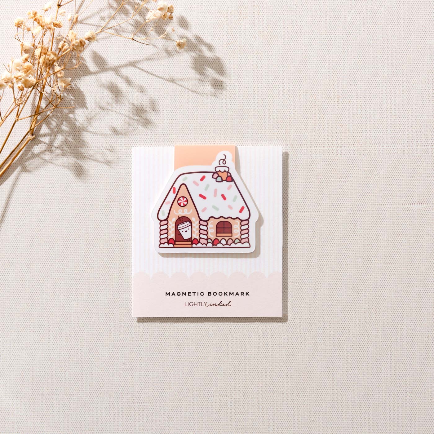 Sweet Gingerbread house: Magnetic Bookmark