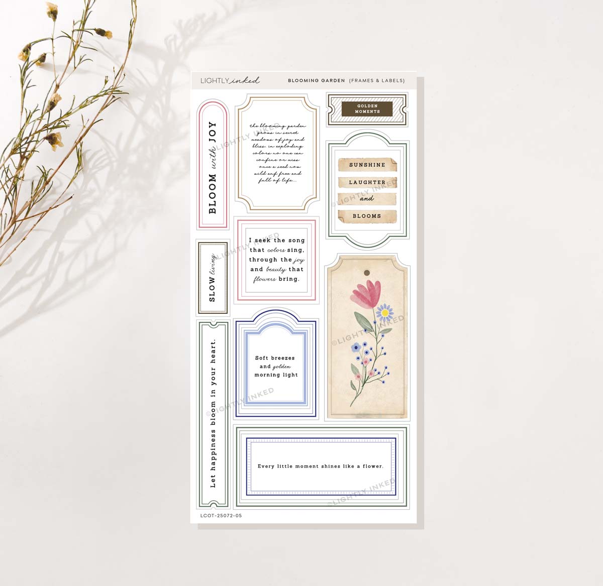 Blooming Garden-Frames and Labels