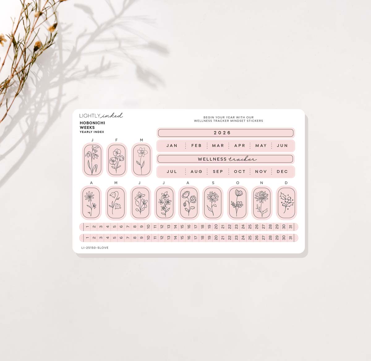 *NEW-Mindset 2026 Yearly Index - Hobonichi Weeks