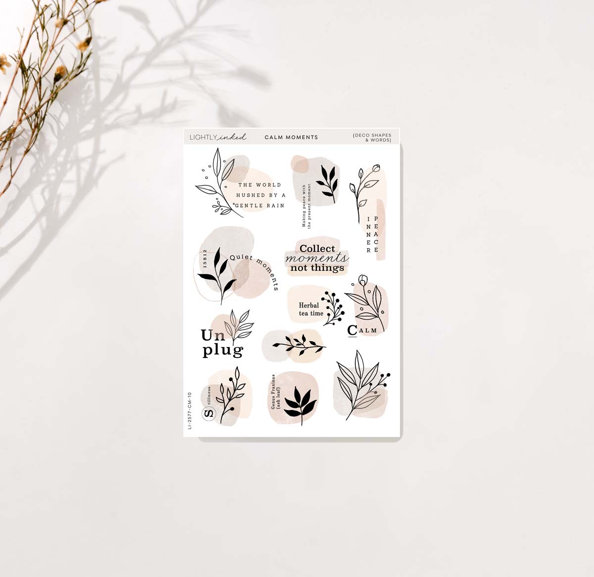 Calm Moments Collection-Deco Shapes and Words
