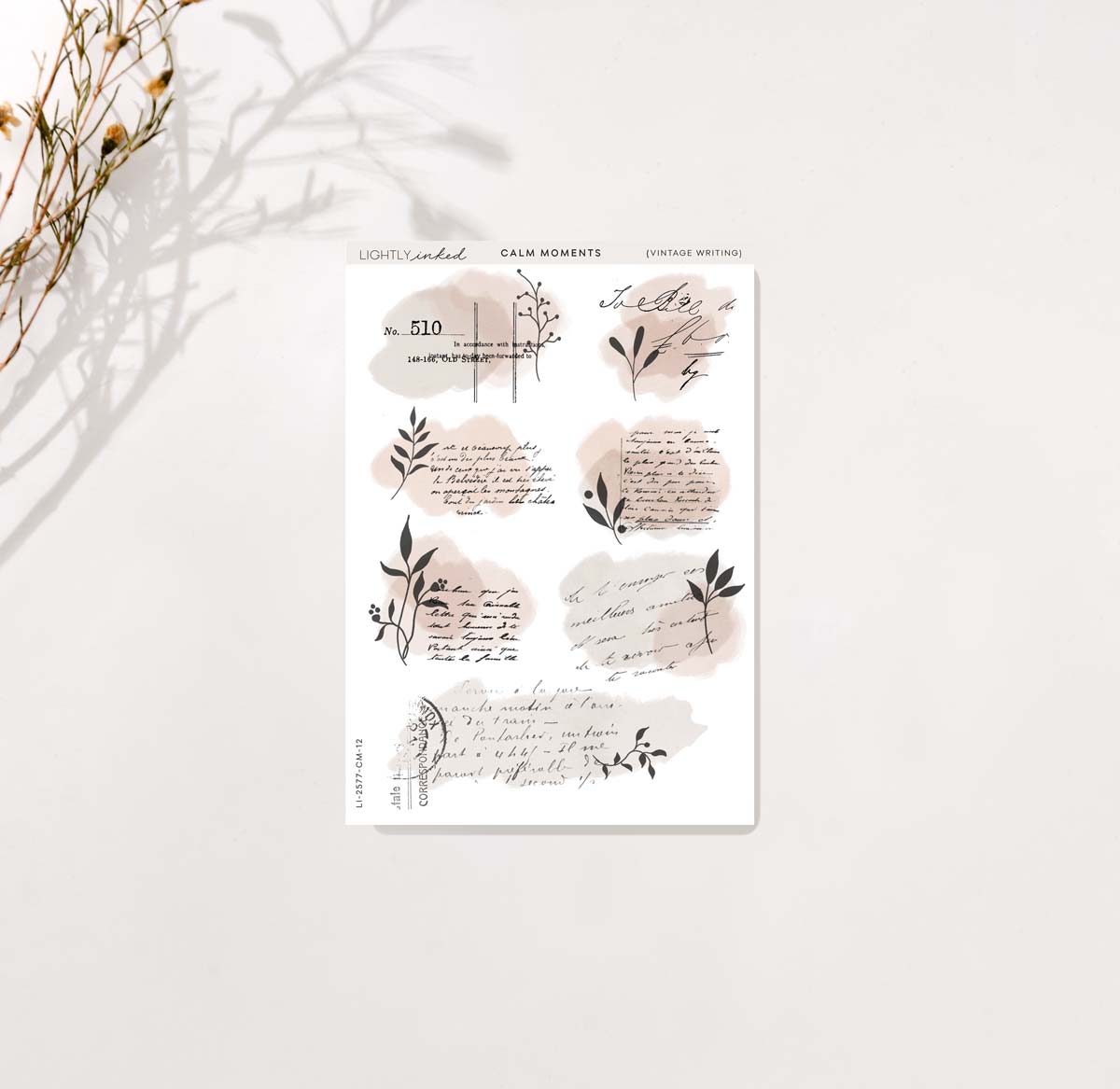 Calm Moments Collection-Vintage Writing