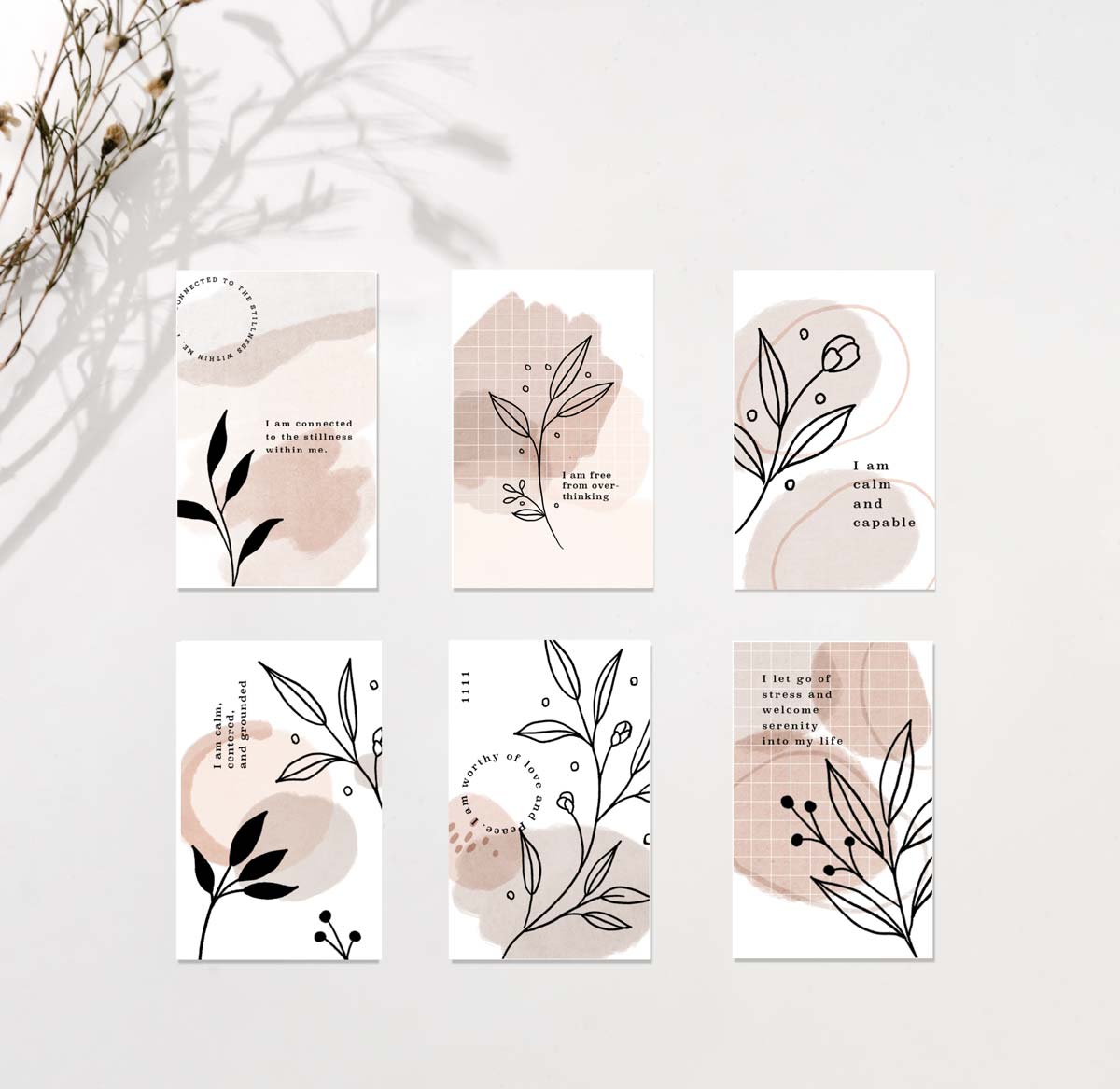 Calm Moments- Affirmation Planner Cards