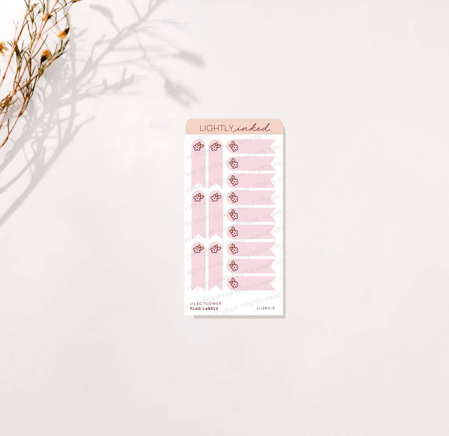 Lilac Flower-Flag Labels