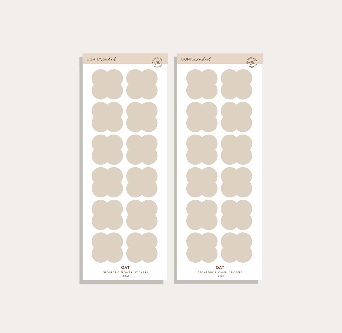 Geometric Flower Sticker Set