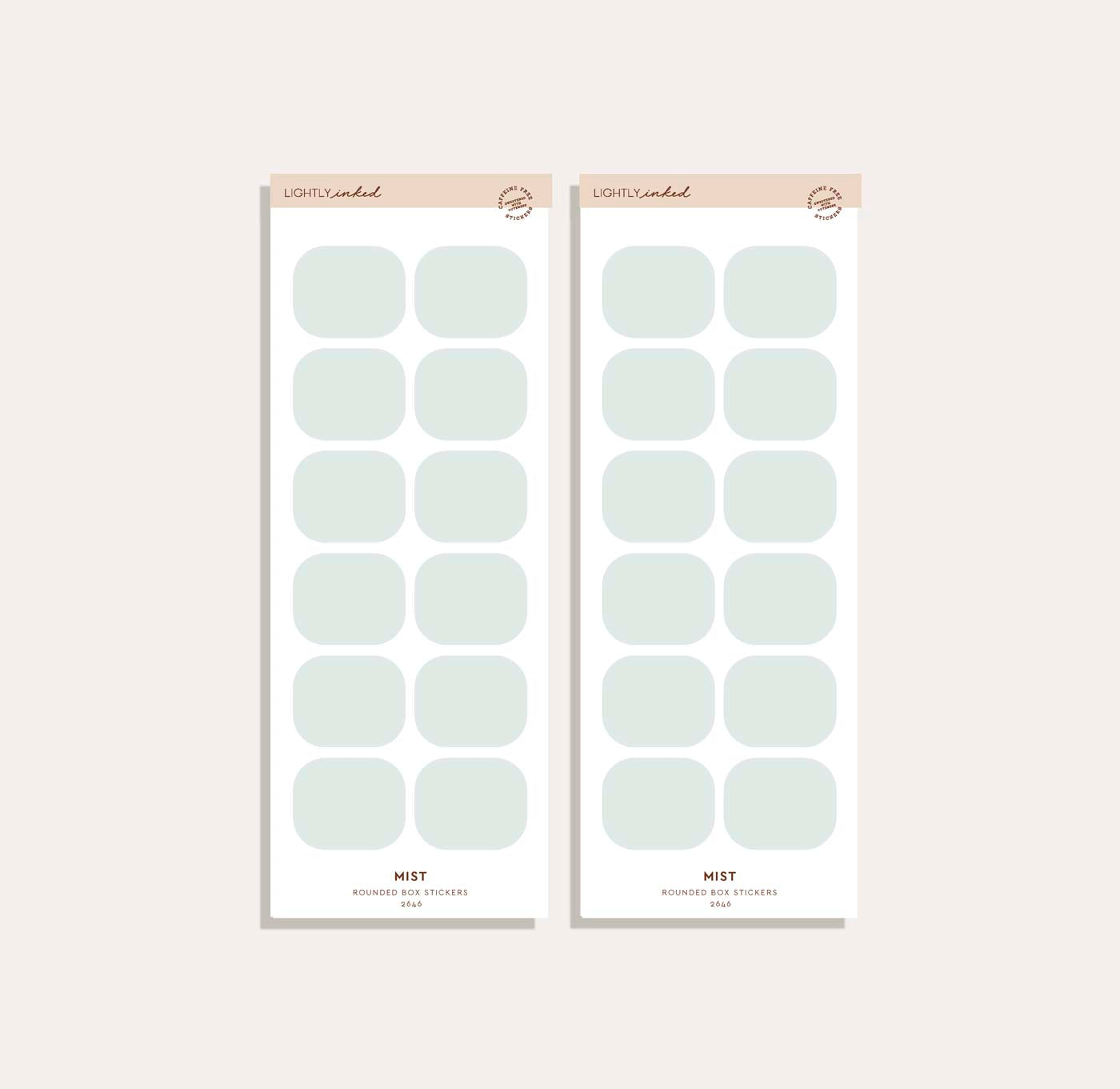 Rounded Box Sticker Set