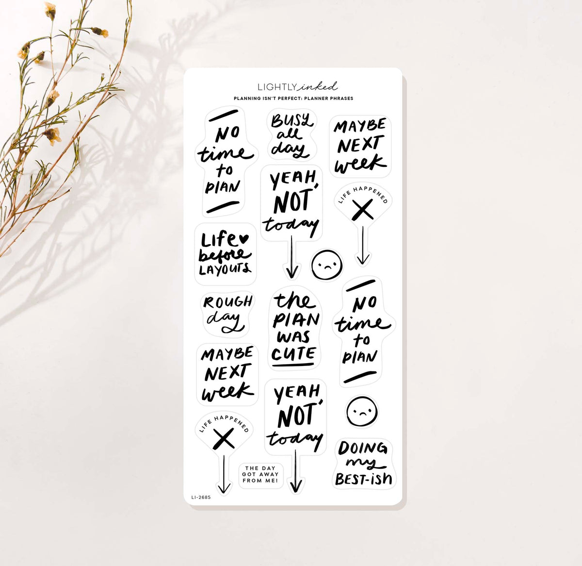 PLANNING ISN'T PERFECT: PLANNER PHRASES
