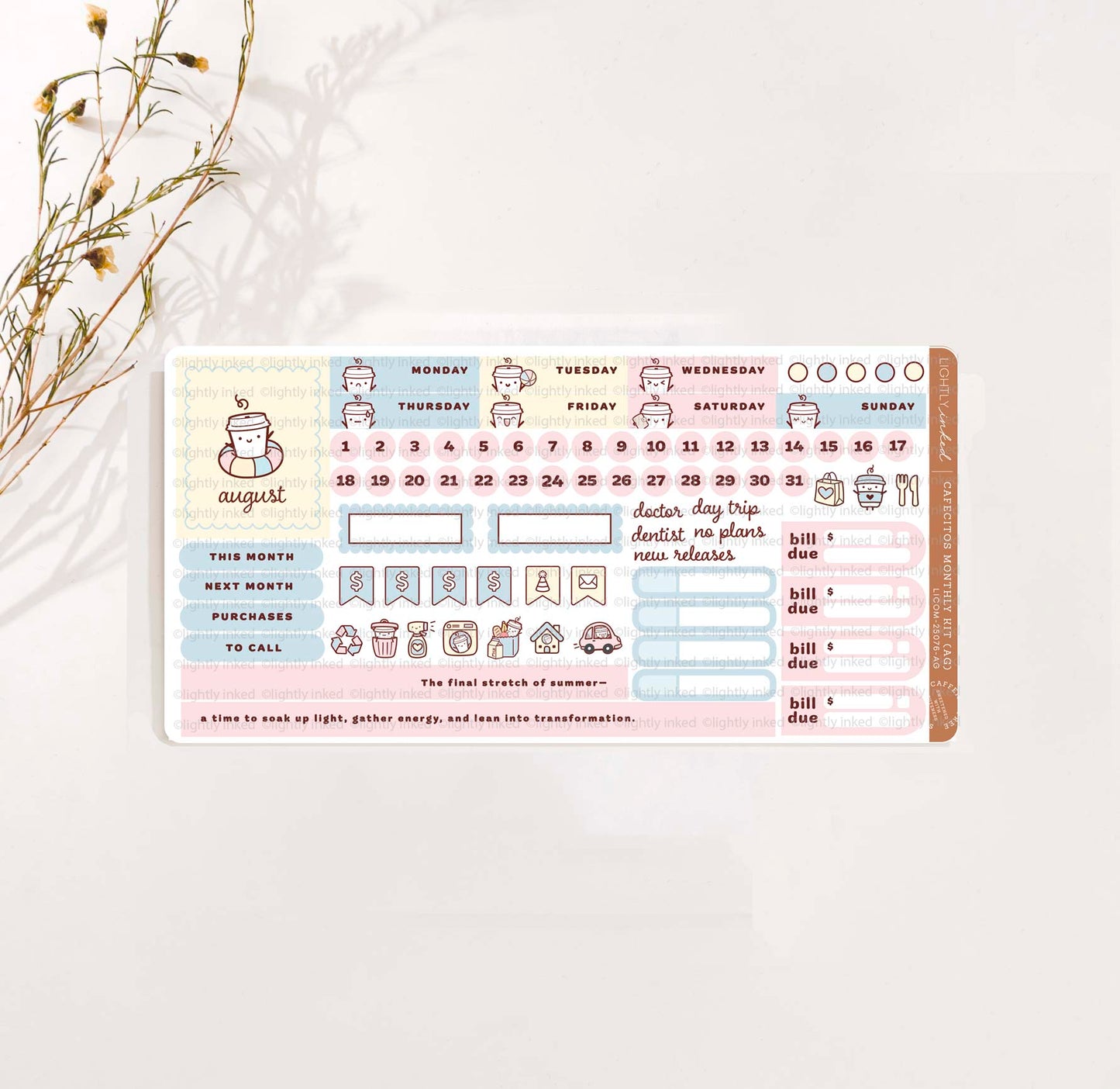 Cafecitos Monthly Kit- August