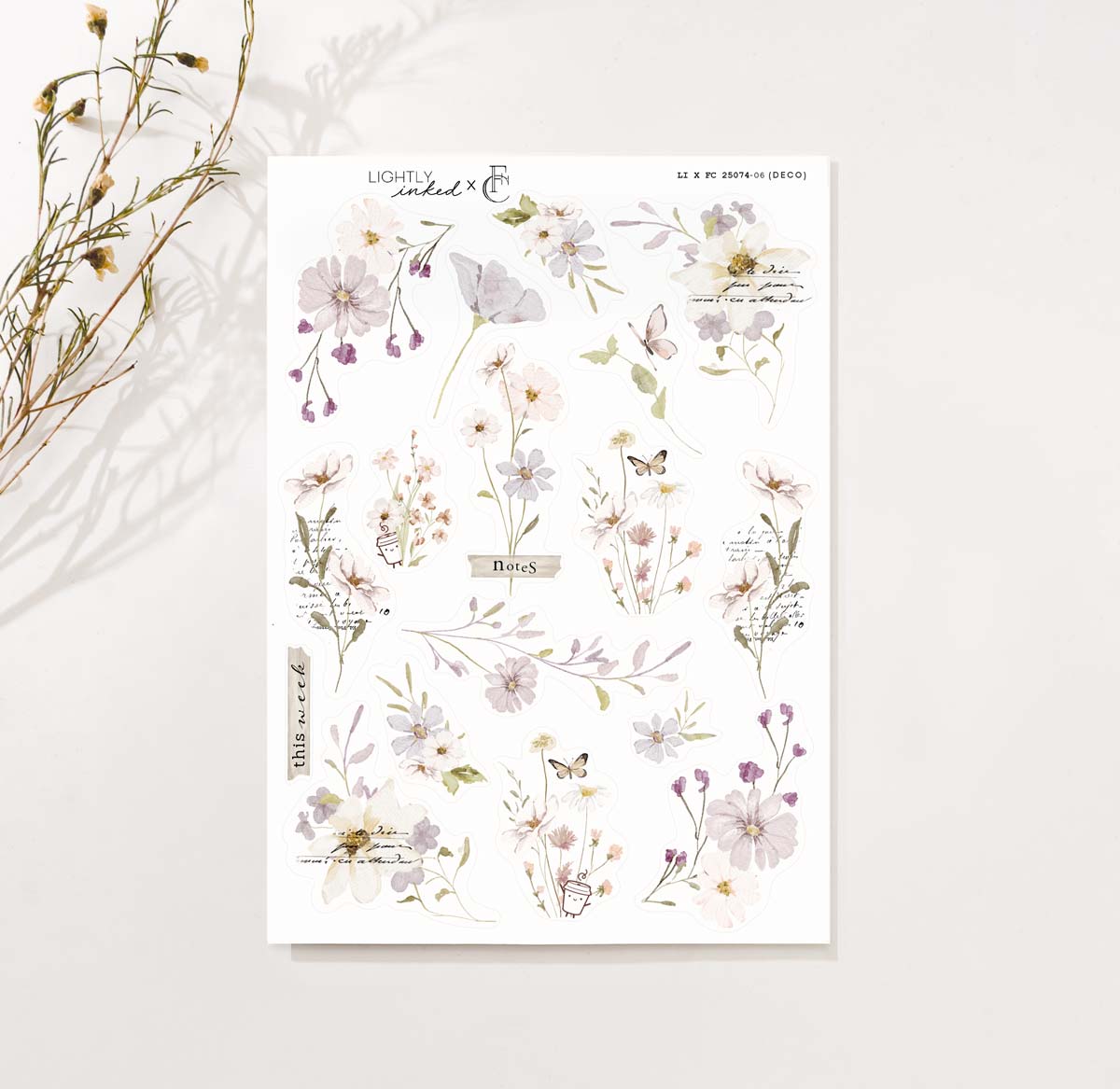 Lightly Inked X Faded Chronicle - Deco Sheet