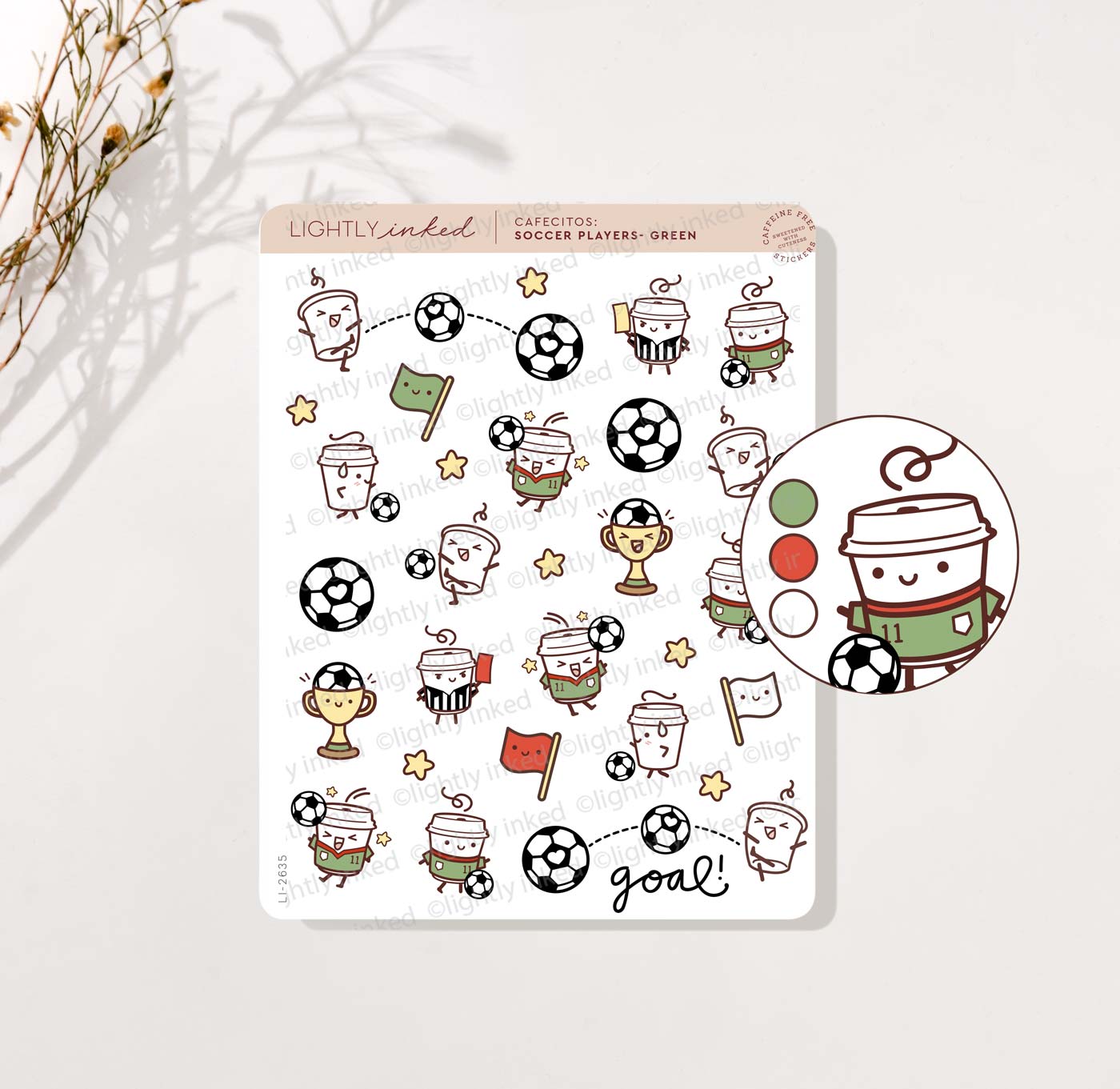 Soccer players -Green