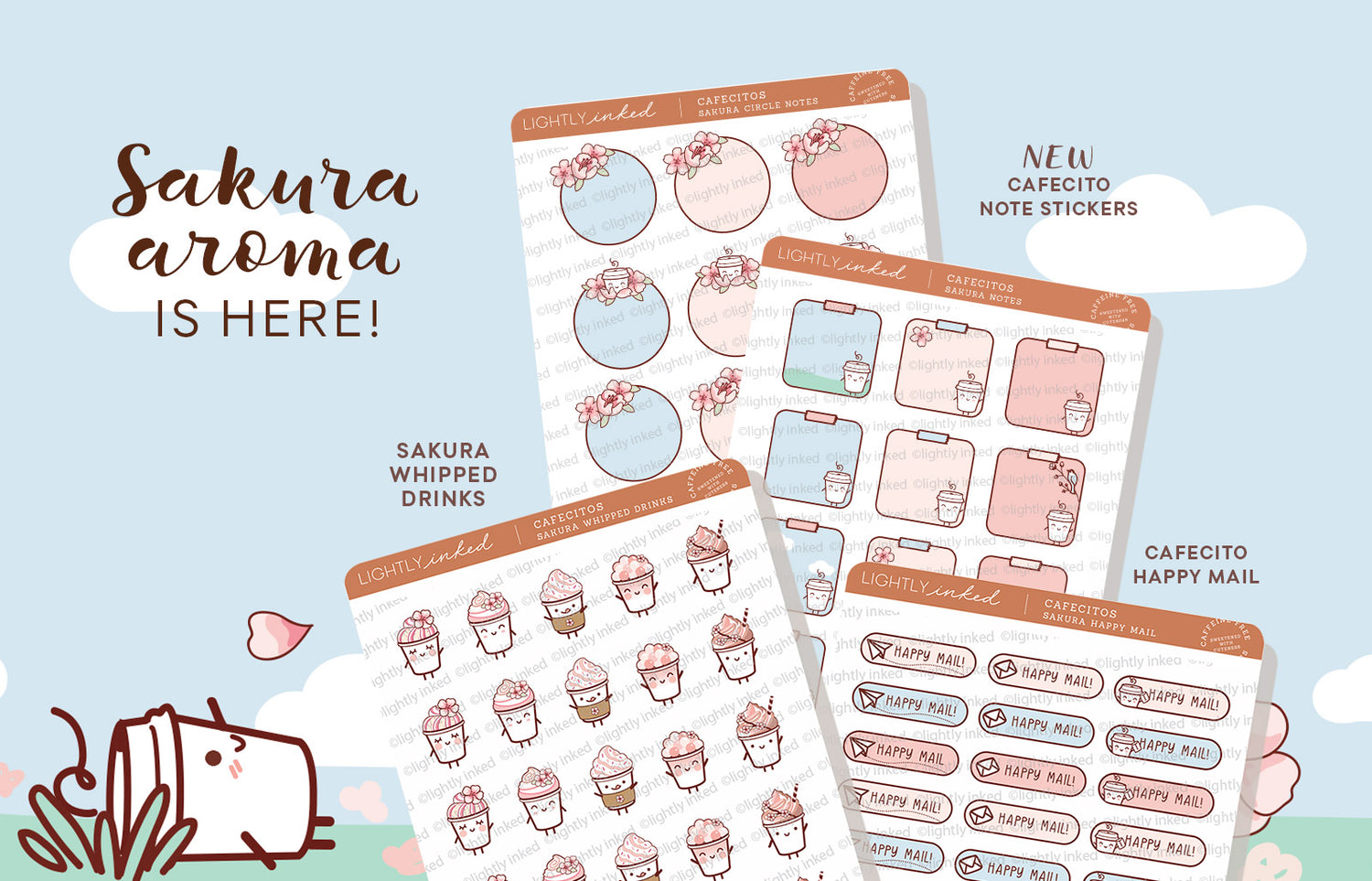 New Releases: Sakura Aroma Cafecito Planner Stickers
