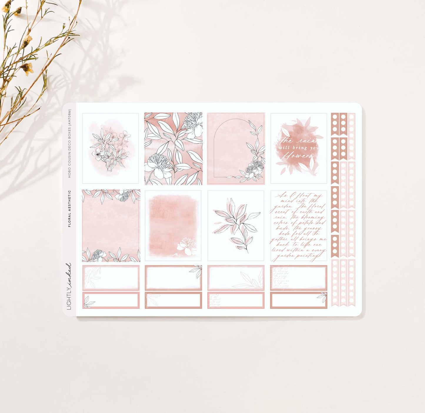 Hobonichi Cousin - Floral Aesthetic - Deco Boxes (A)