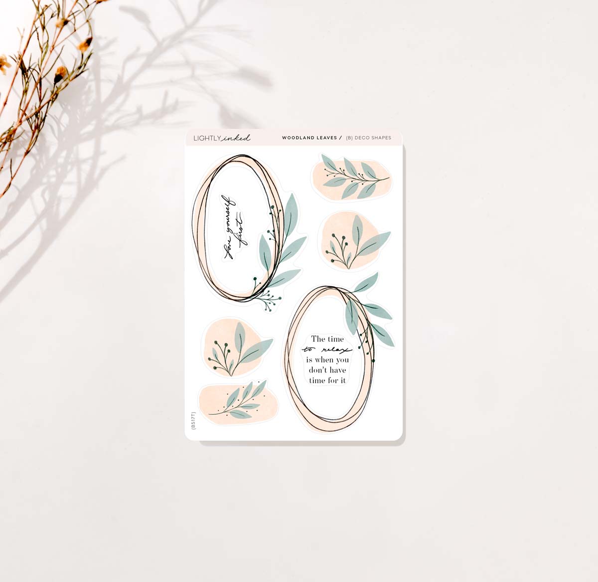 Woodland Leaves | Deco Shapes - Sheet B