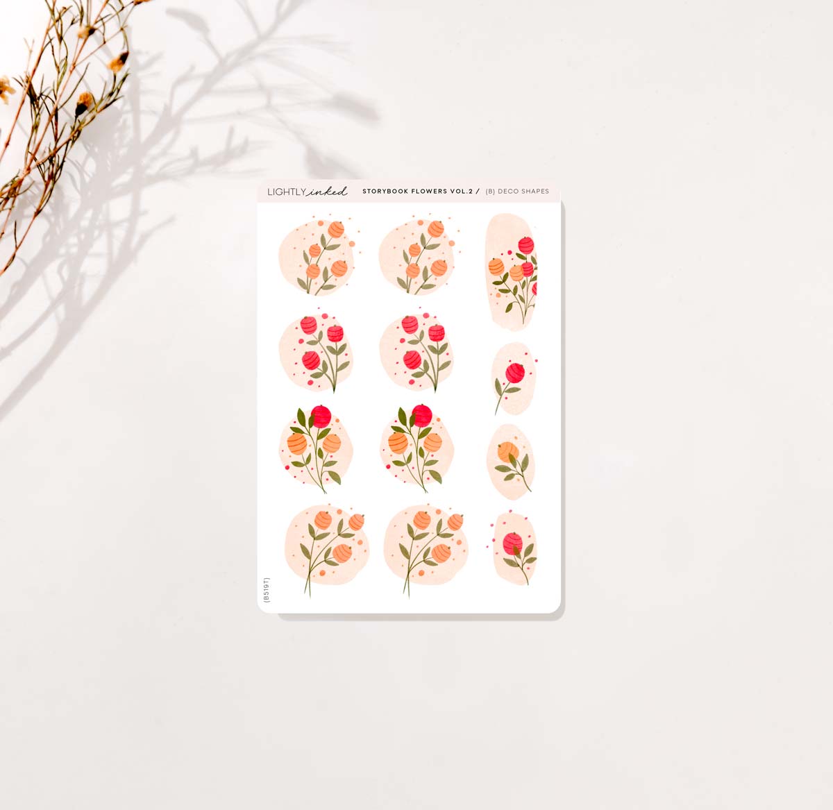 Storybook Flowers Vol.2 | Deco Shapes - Sheet B