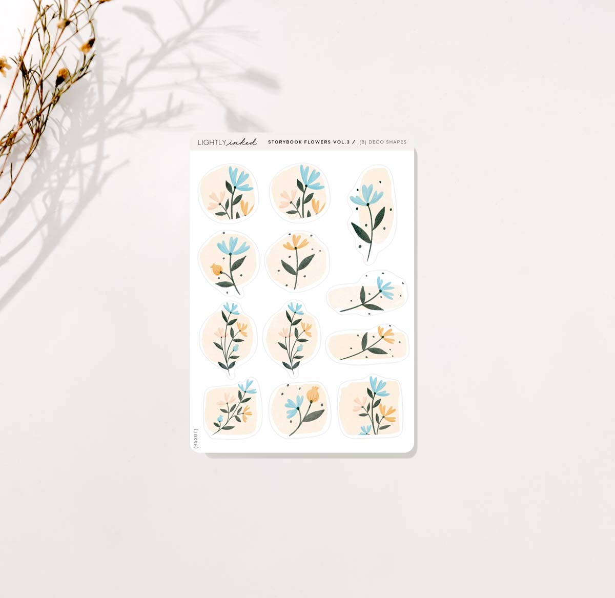 Storybook Flowers Vol.3 | Deco Shapes - Sheet B