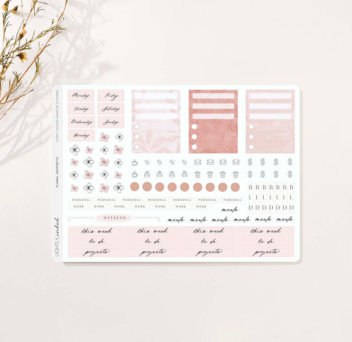Hobonichi Cousin - Floral Aesthetic Bundle