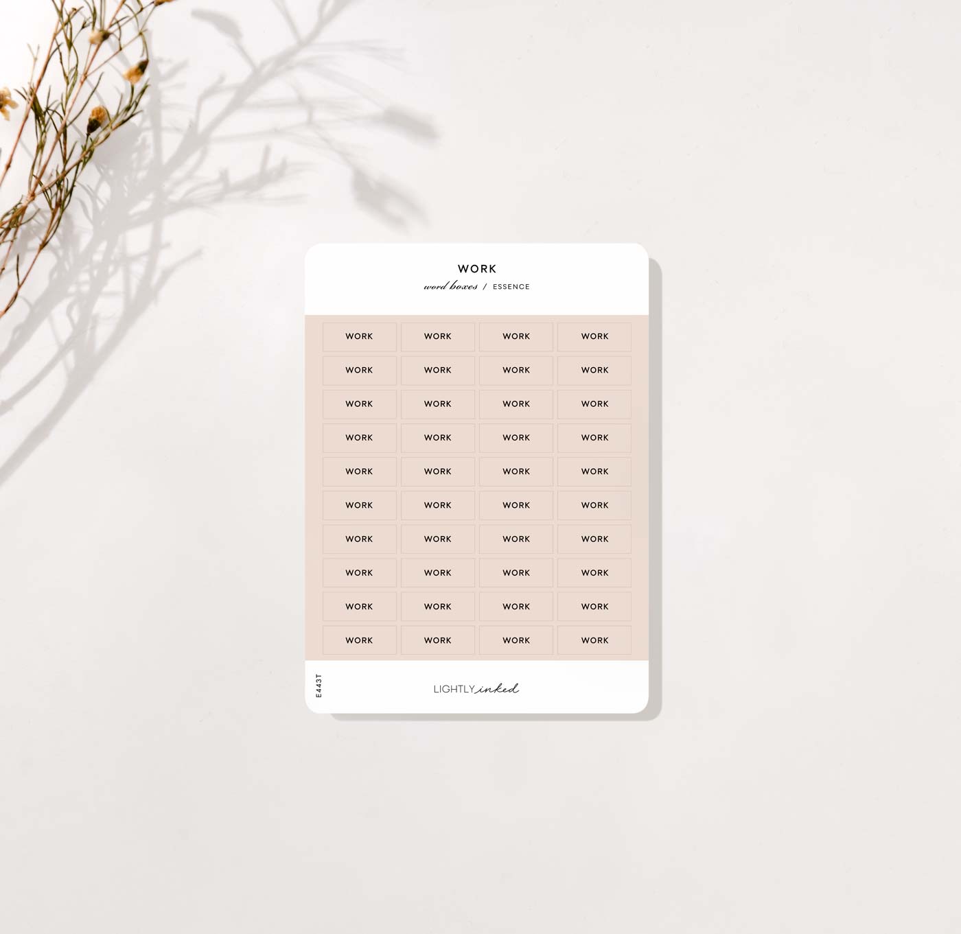 Word Boxes - Work