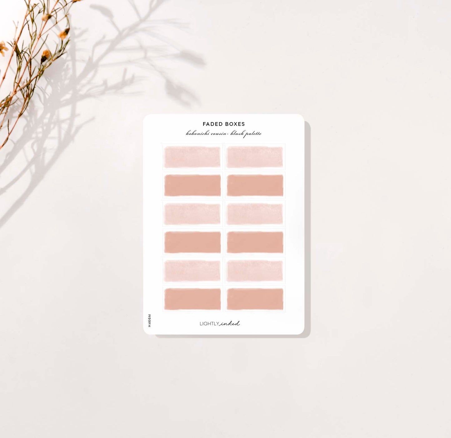 Hobonichi Cousin - Faded Boxes - Blush Palette