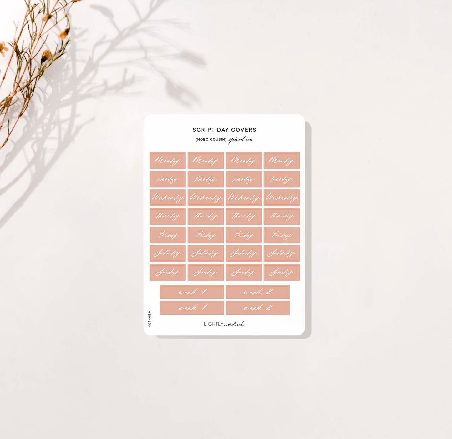 Hobonichi Cousin-Script Day Covers - Spiced Tea