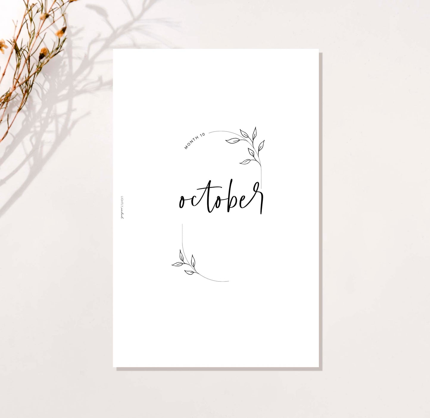 Monthly Cover Pages - Wispy Branches - Bundle (Jan-Dec)