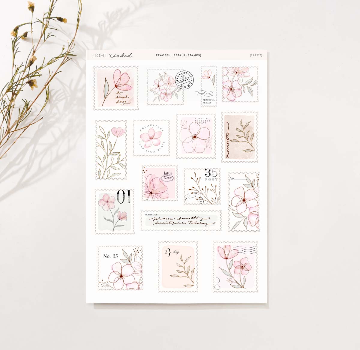 Peaceful Petals- Stamps