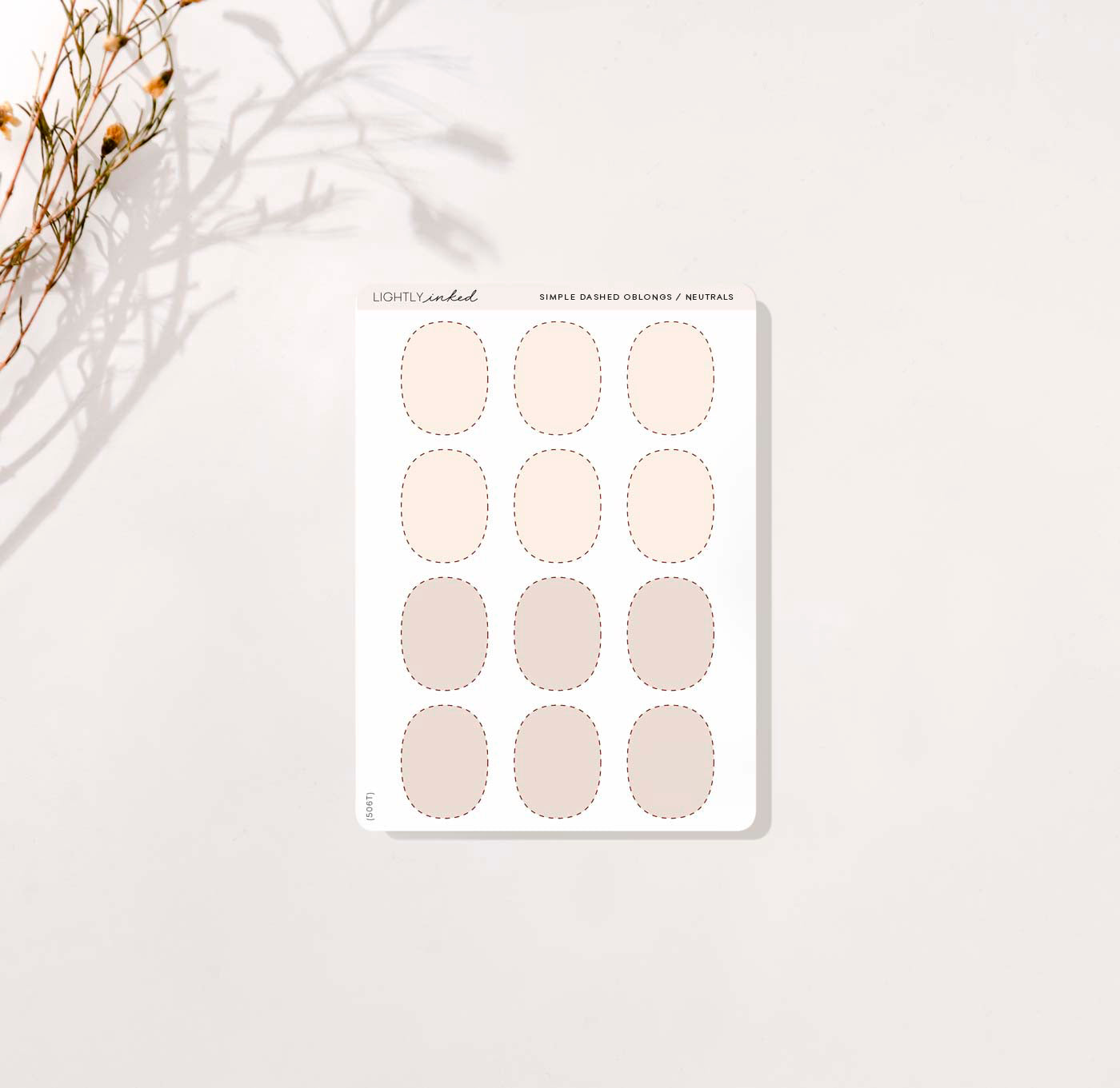 Simple Dashed Oblongs/ Neutrals