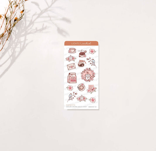 Cafecitos: Sakura Aroma Mini Deco Sheet