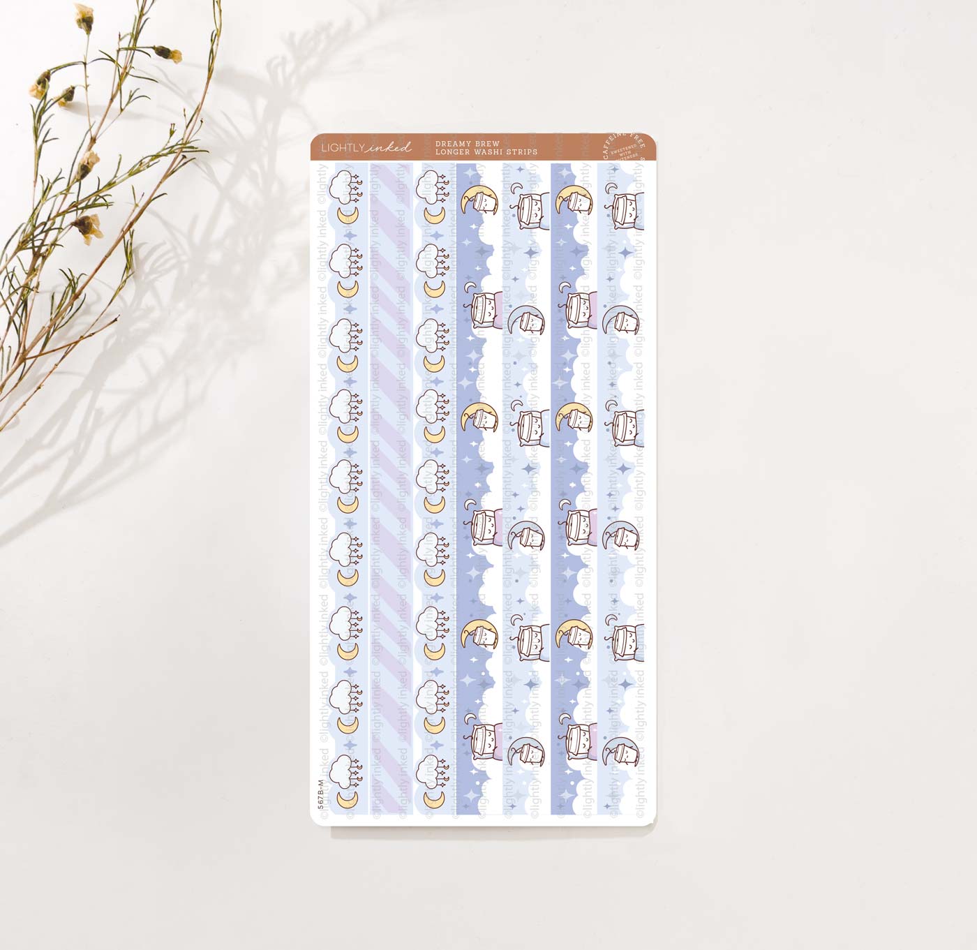 Cafecitos | Dreamy Brew, Longer Washi Strips