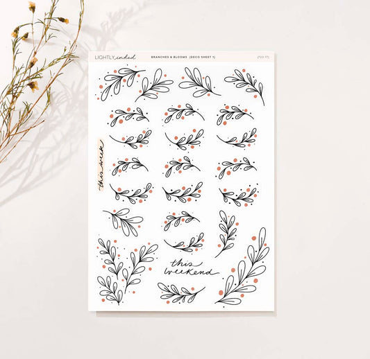 Branches and Blooms Deco Sheet 1