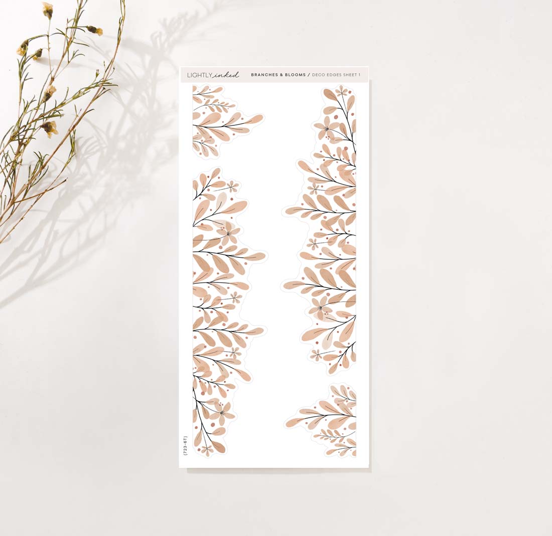 Branches and Blooms Deco. Edges Sheet 1