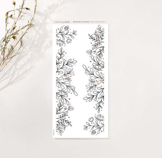 Branches and Blooms Deco. Edges Sheet 2