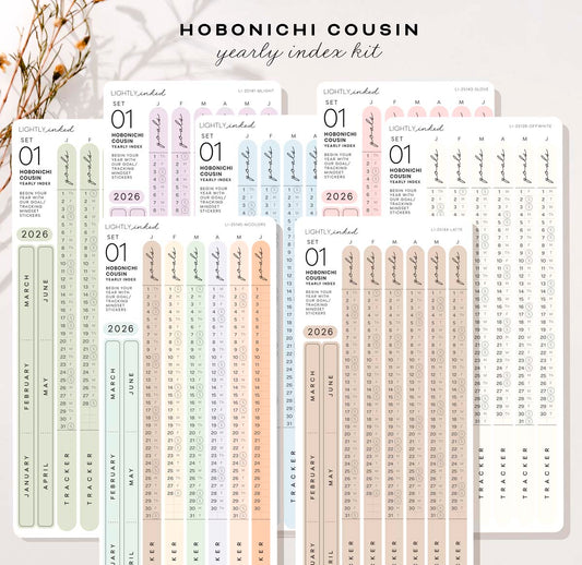 *NEW-Mindset 2026 Yearly Index set of 2- Hobonichi Cousin
