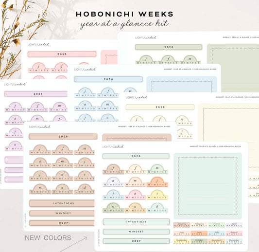 Mindset 2026-Year at a glance- Hobonichi Weeks