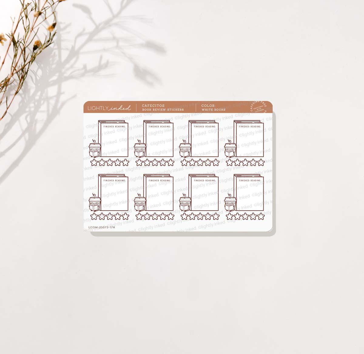 Cafecitos Book Review Stickers