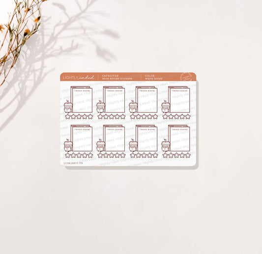 Cafecitos Book Review Stickers