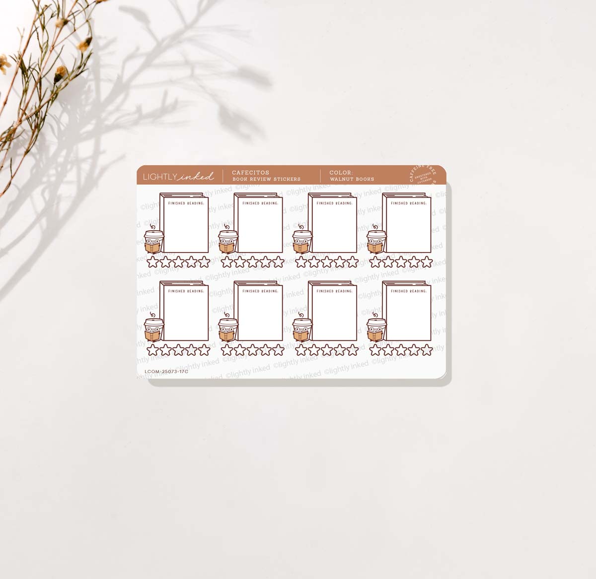 Cafecitos Book Review Stickers