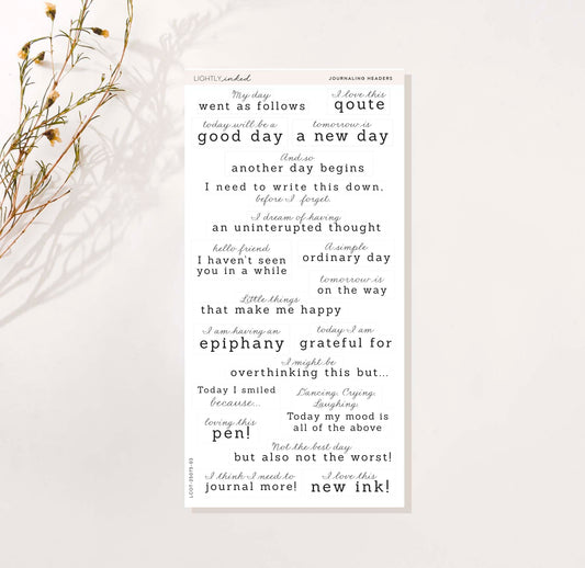 Journaling Headers