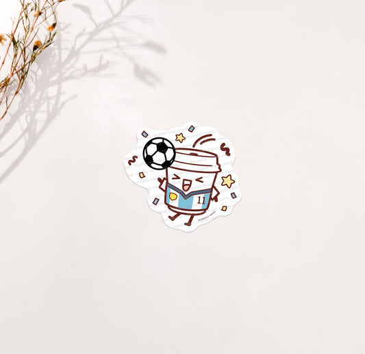 Little Soccer Player-  Blue Stripes