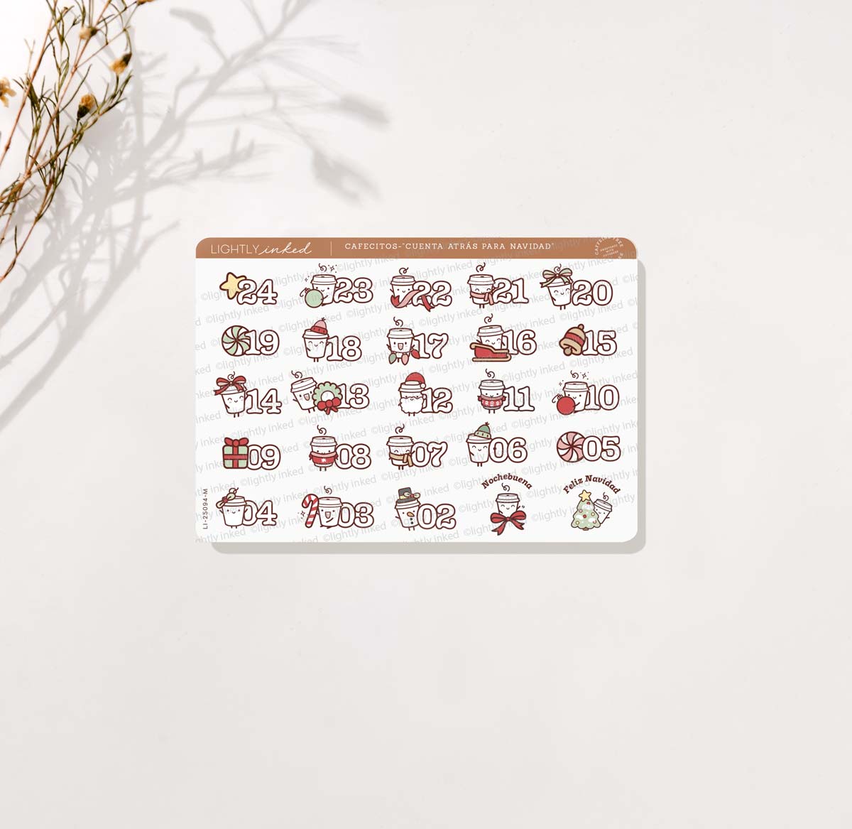 Cafecitos- Cuenta atrás para Navidad Sheet