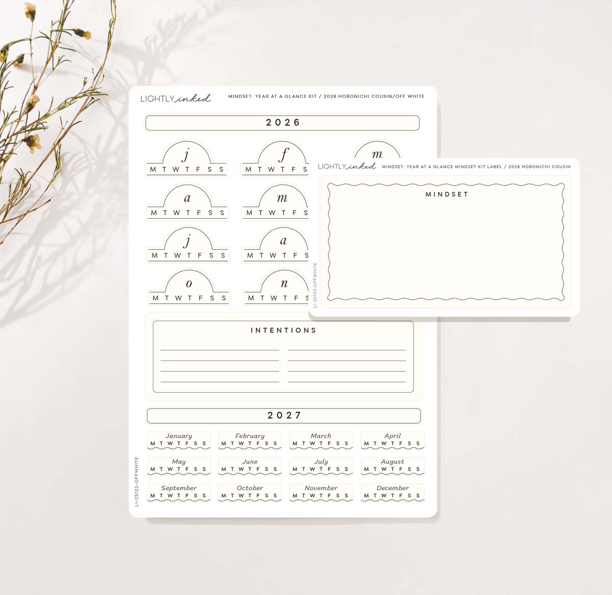 MindSet 2026- Year at a glance - Hobonichi Cousin
