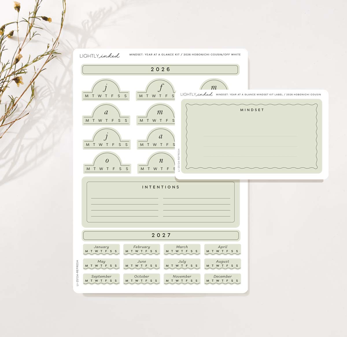 MindSet 2026- Year at a glance - Hobonichi Cousin