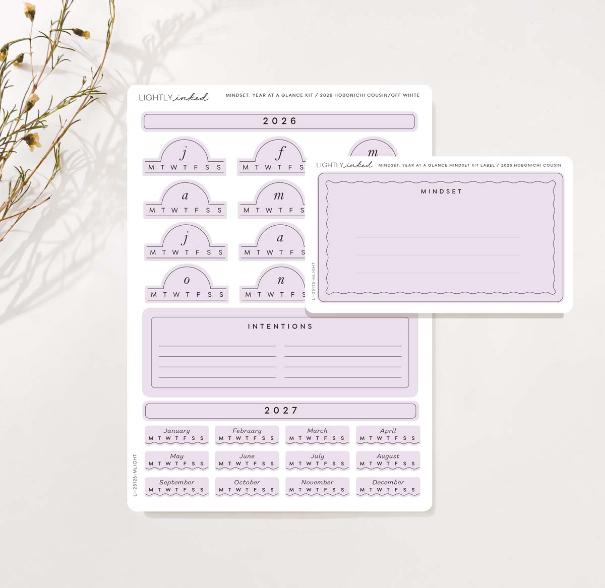 MindSet 2026- Year at a glance - Hobonichi Cousin