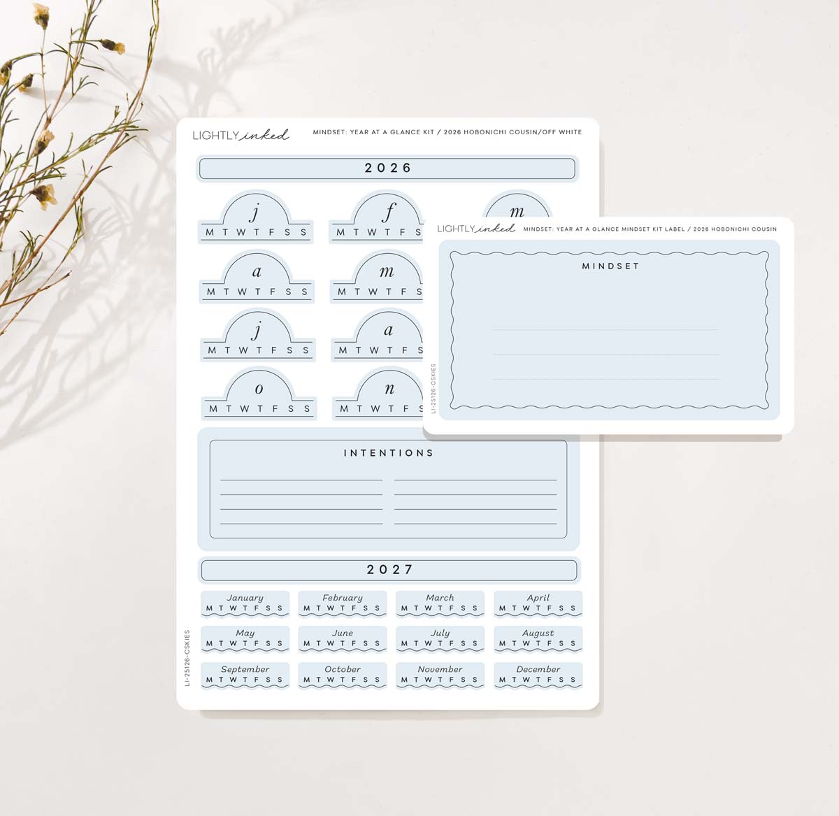 MindSet 2026- Year at a glance - Hobonichi Cousin