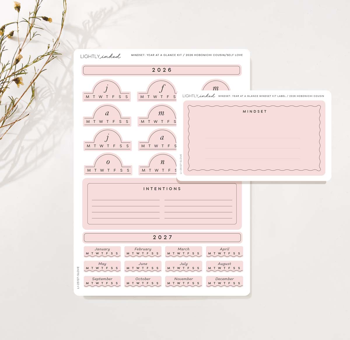 MindSet 2026- Year at a glance - Hobonichi Cousin
