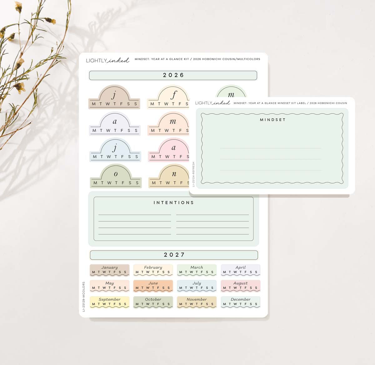 MindSet 2026- Year at a glance - Hobonichi Cousin