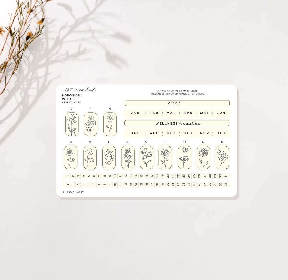 *NEW-Mindset 2026 Yearly Index - Hobonichi Weeks