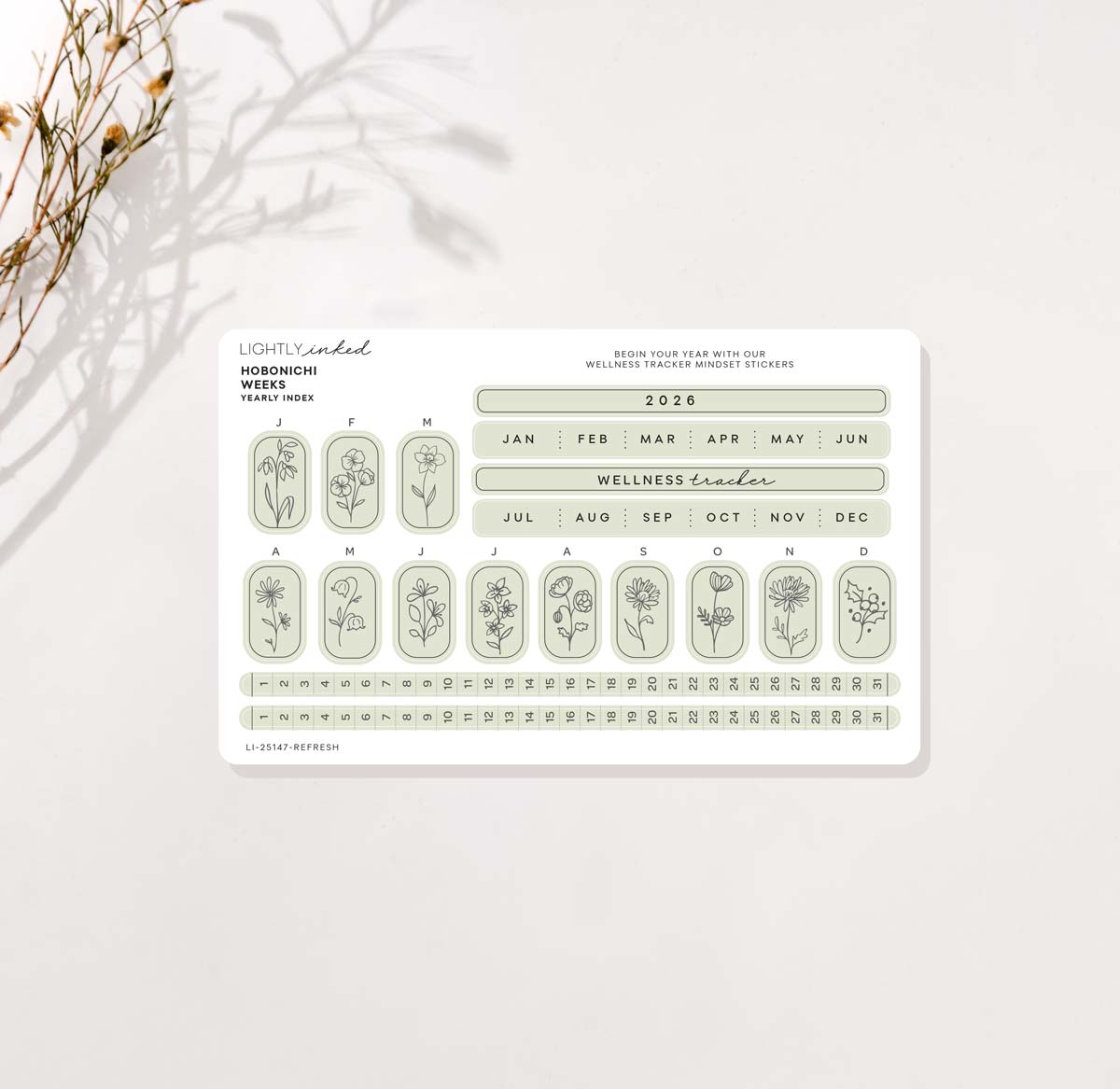 *NEW-Mindset 2026 Yearly Index - Hobonichi Weeks